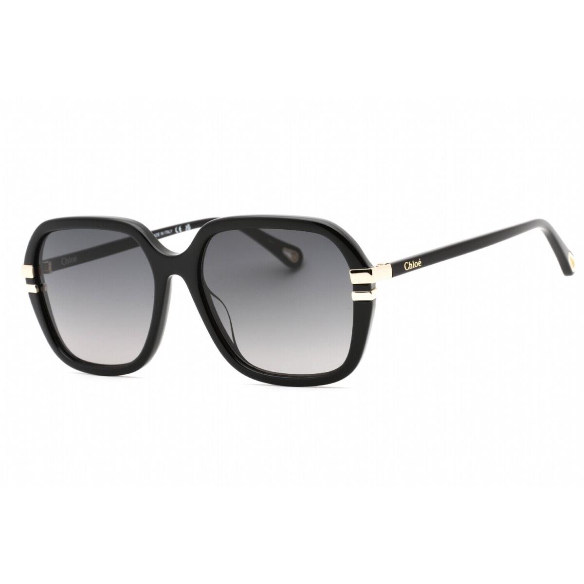 Chloe CH0204S 001 Sunglasses Black Frame Gray Lenses 57mm