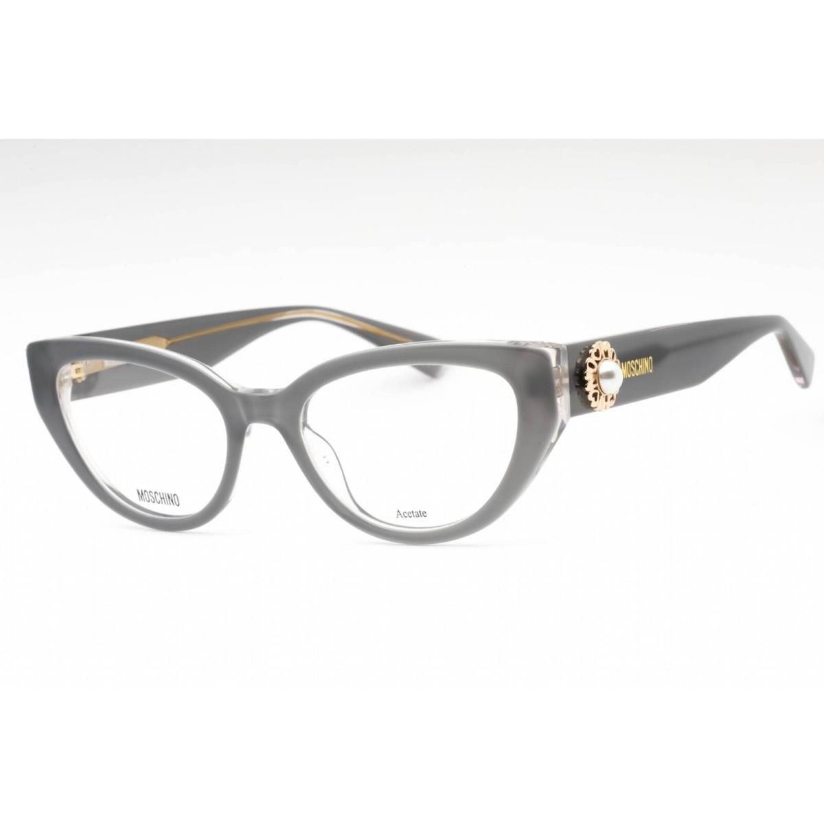 Moschino Women`s Eyeglasses Grey Plastic Cat Eye Full Rim Frame MOS631 0KB7 00