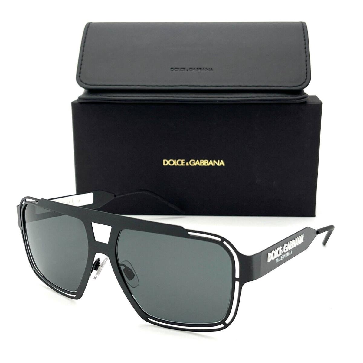 Dolce Gabbana DG2270 Matte Black / Dark Gray 57mm Sunglass