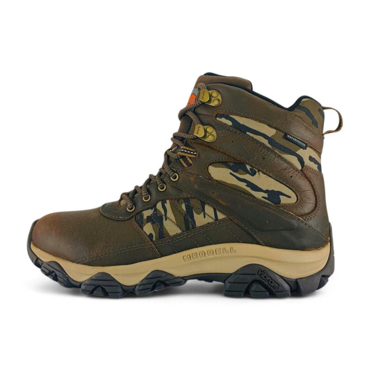 Merrell Moab Timber 6 Men`s Waterproof Boots Brown Camo Cap Toe Shoes J004651