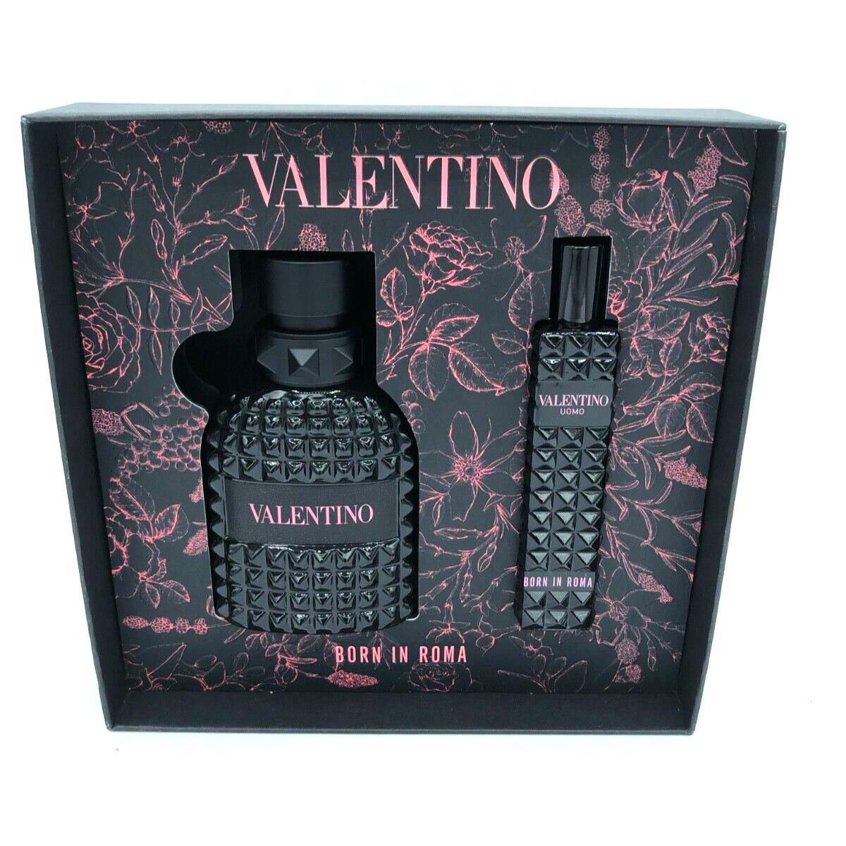 Valentino Born in Roma 2pcs Set For Men Edt Spray 1.7oz + 0.5oz