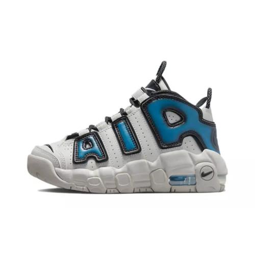 Nike Pre School Air More Uptempo PS Basketball Shoes Size 13.5 FJ1389 001 - LT IRON ORE/INDUSTRIAL BLUE