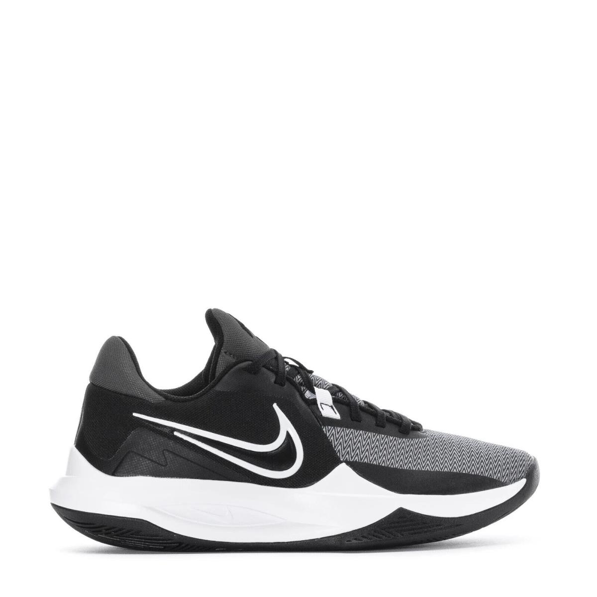 Nike Precision 6 Men`s Basketball Shoes Black White Gray Size 10.5