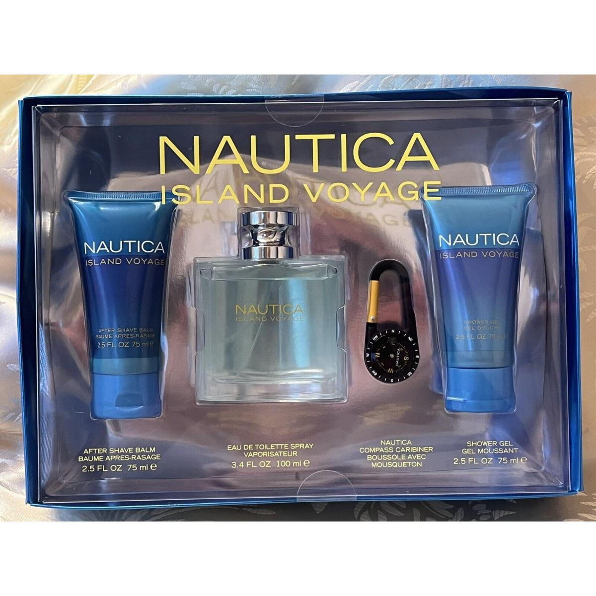 Men s Nautica Island Voyage 3.4 oz Eau de Toilette Gift Set Rare