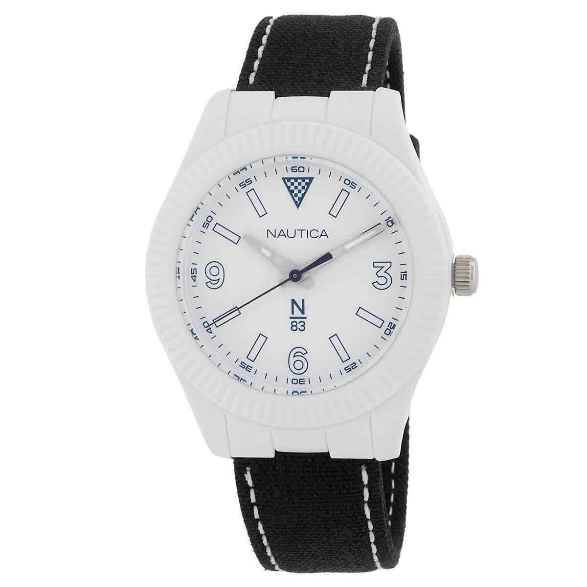 Nautica N83 Everyday Quartz White Dial Men`s Watch NAPMBF203