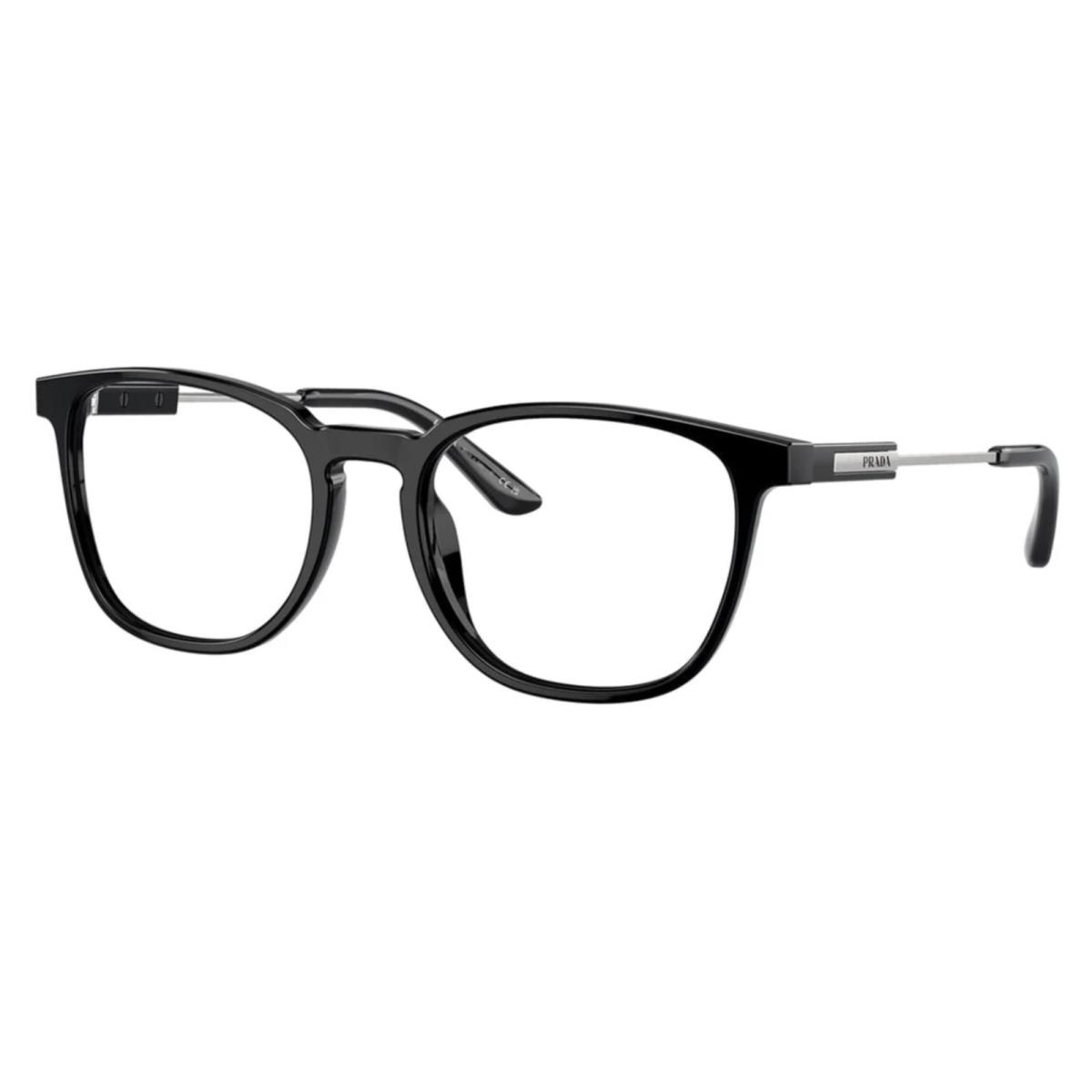 Prada Reading Glasses Vpr 19Z 1AB-1O1 51-19 140 Black Silver Frames Readers