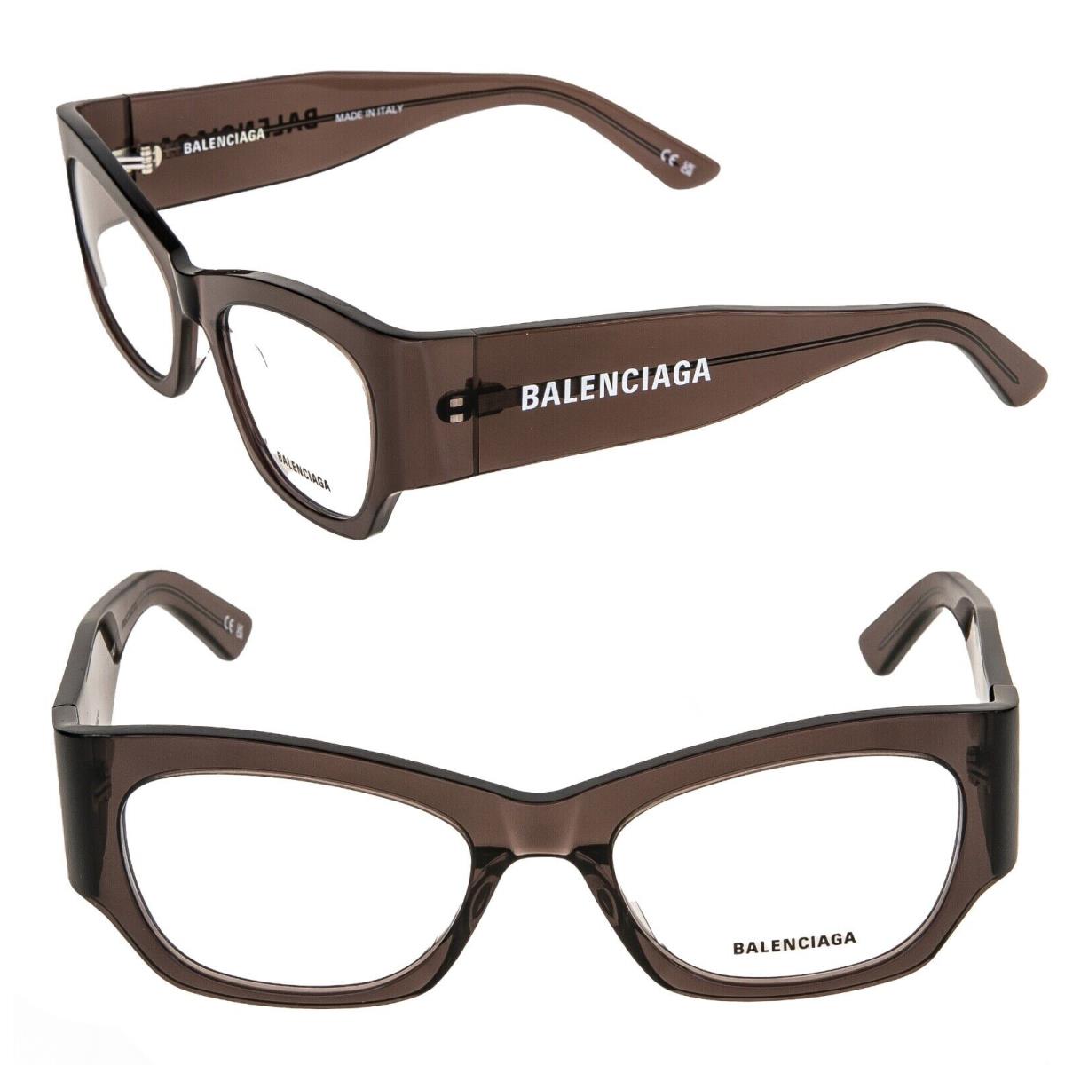 Balenciaga 0333 Brown Bold Logo Eyeglasses 52mm GG0333O Unisex Optical Frame 005