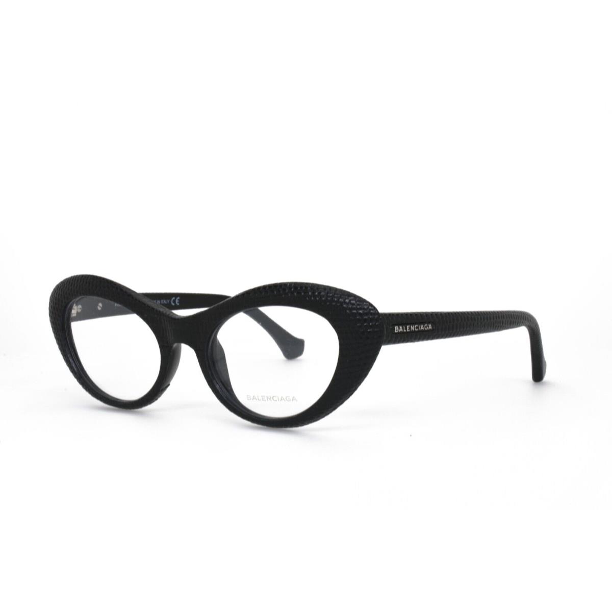 Balenciaga 5048 005 49-18-140 Black Leather Eyeglasses