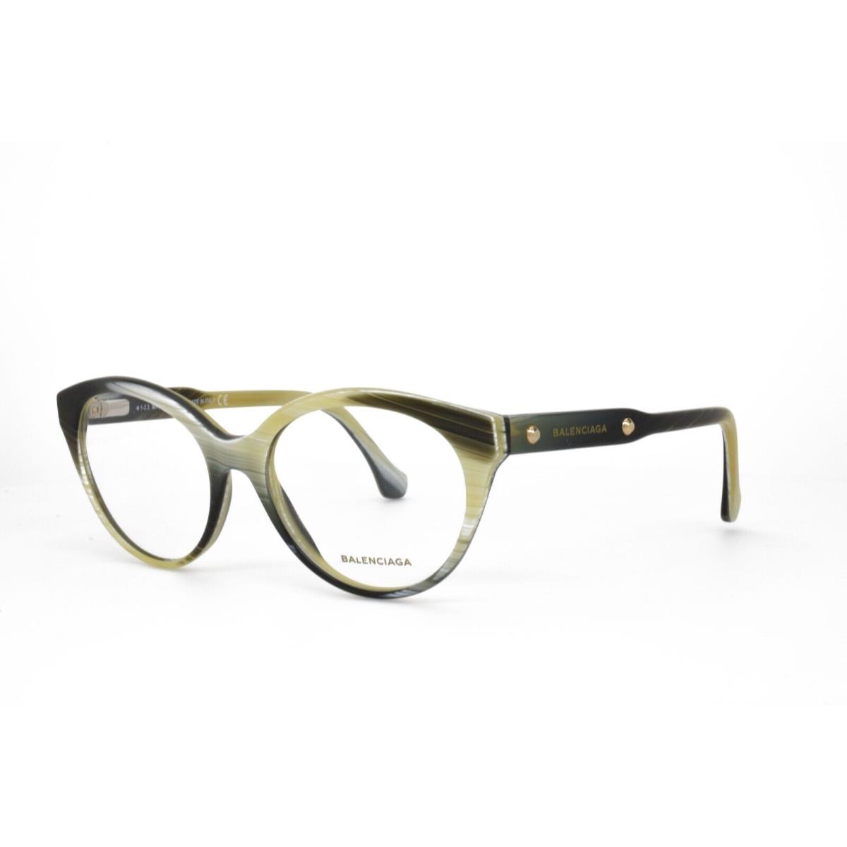 Balenciaga 5001 064 51-16-140 Ivory Brown Stripe Eyeglasses