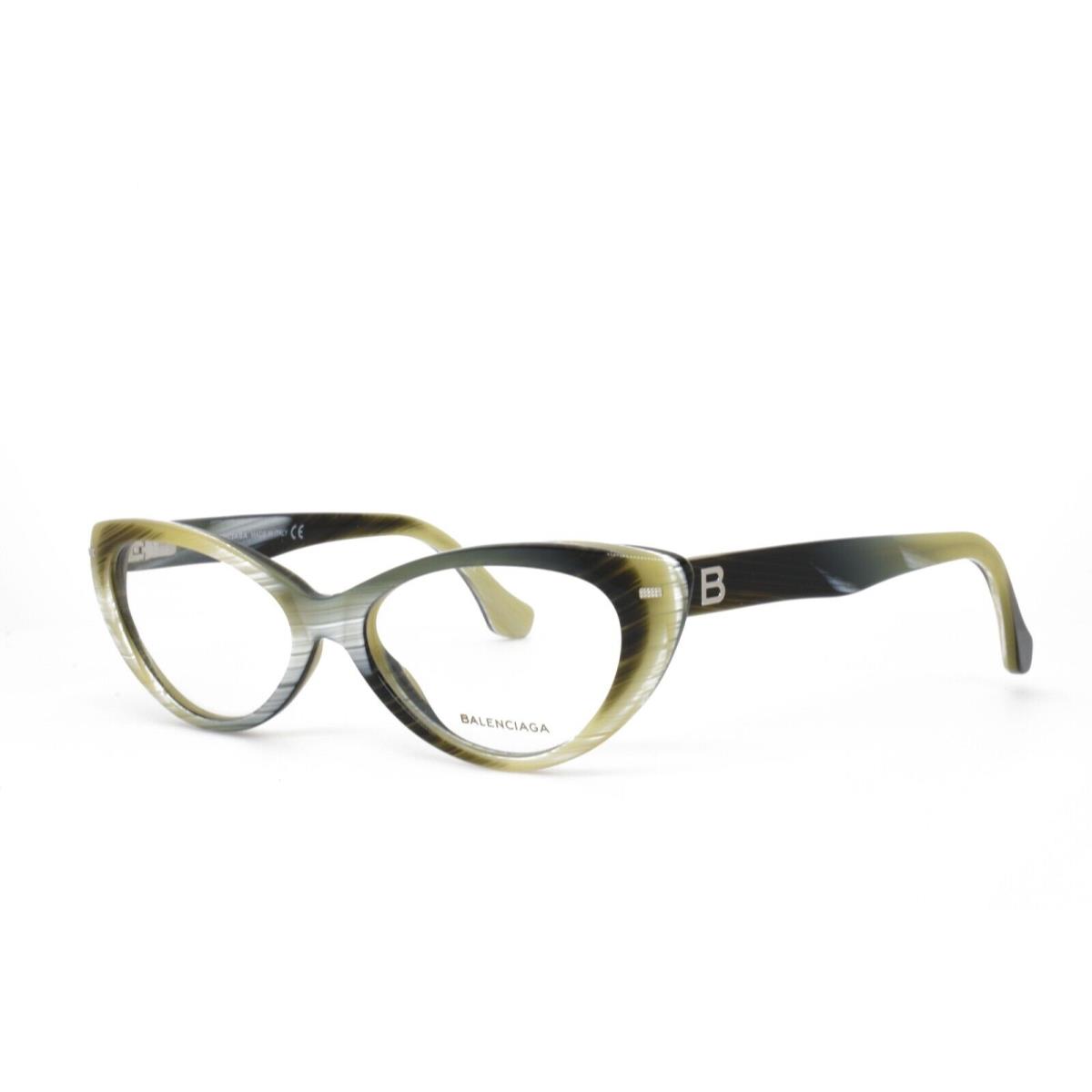 Balenciaga 5013 047 54-16-140 Ivory Gray Stripe Eyeglasses