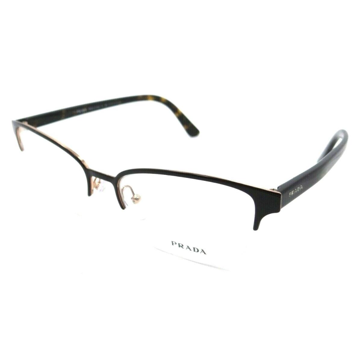 Prada Eyeglasses Frames PR 61XV 331-1O1 54-17-145 Top Brown / Rose Gold Italy