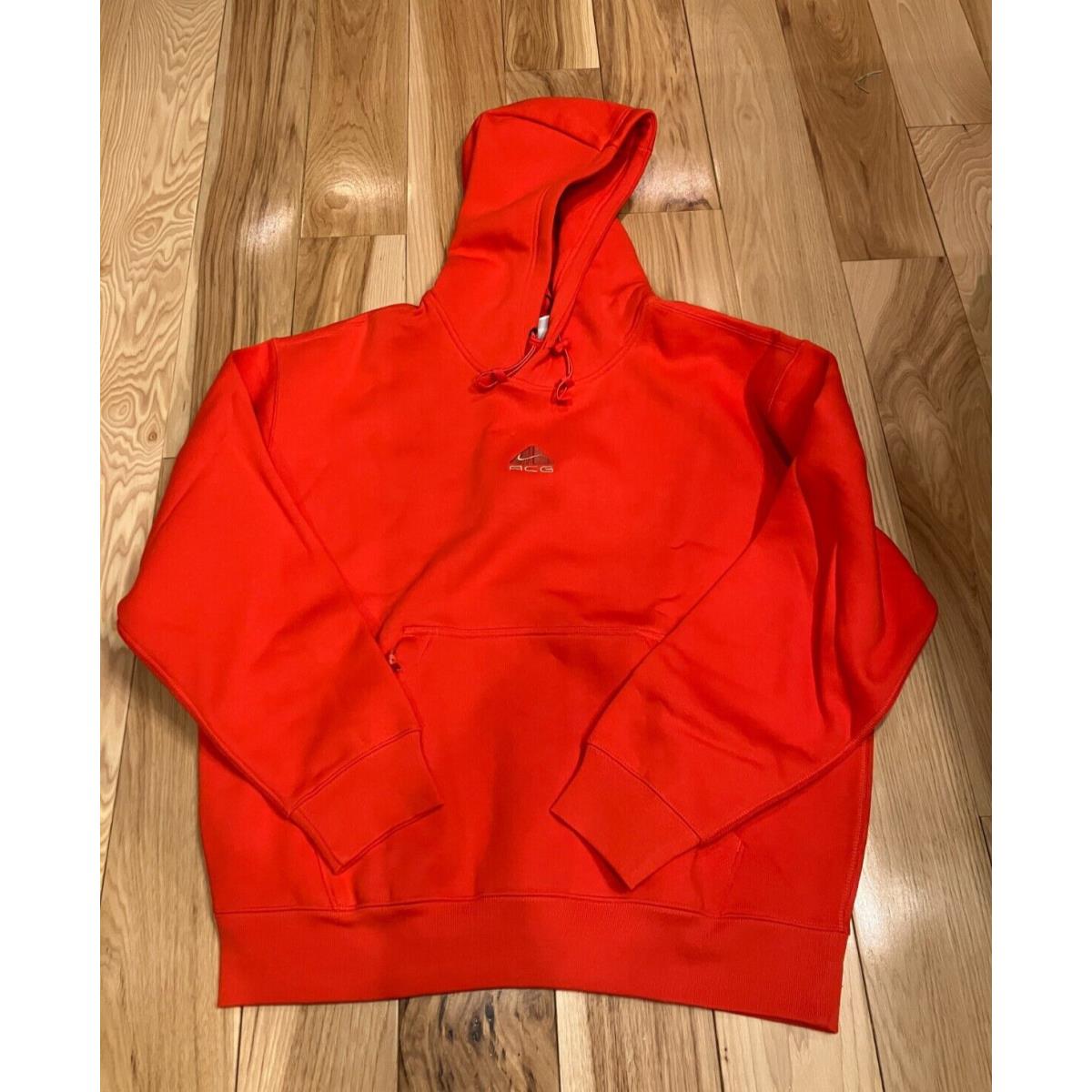 Nike Acg Therma-fit Fleece Pullover Hoodie Lt Crimson DH3087-696 Unisex Medium