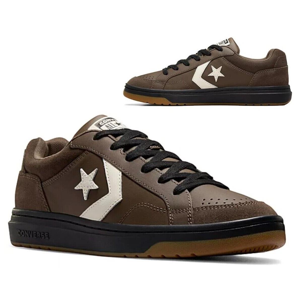 Converse Retro Low Top Leather Athletic Sneakers Casual Mens Brown Size 8-13