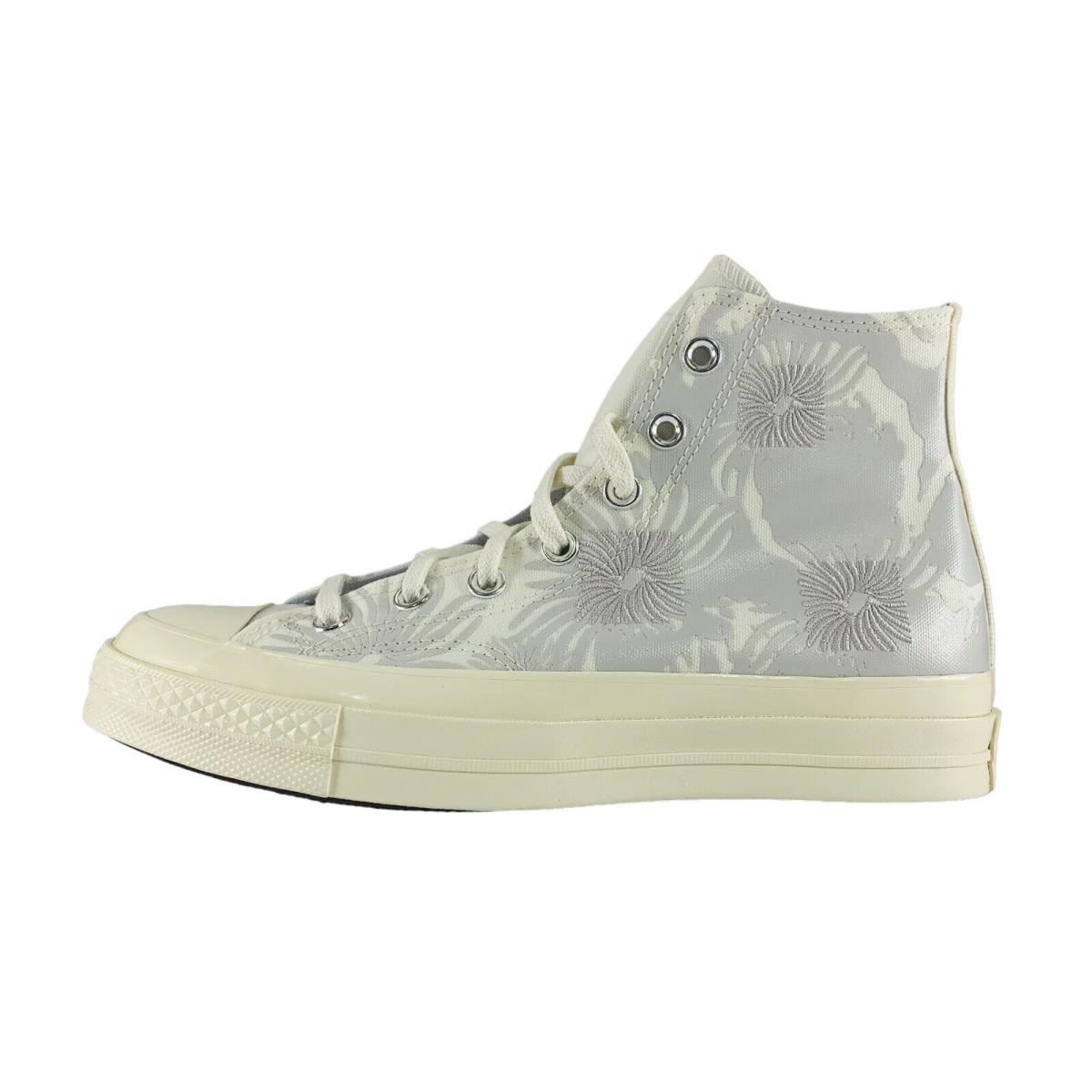 Converse Chuck 70 Hi Women`s Shoes Floral Print Gray Cream Sneakers A04368C