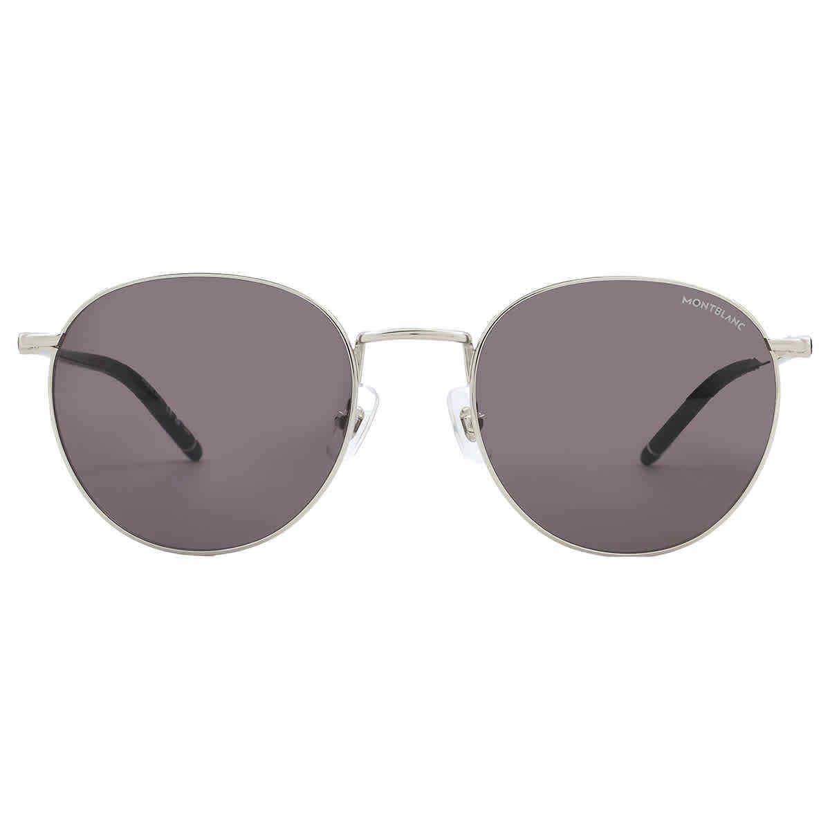 Montblanc Grey Oval Men`s Sunglasses MB0343SA 001 55 MB0343SA 001 55