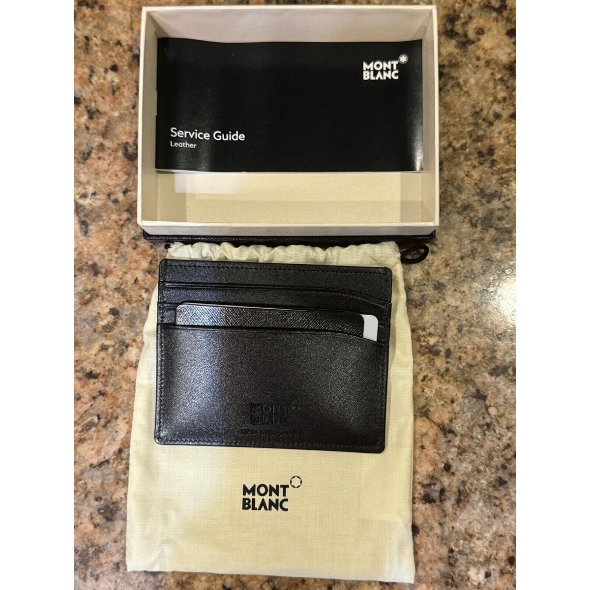 Montblanc Meisterstuck Selection Black Leather Pocket Credit Card Holder 106653