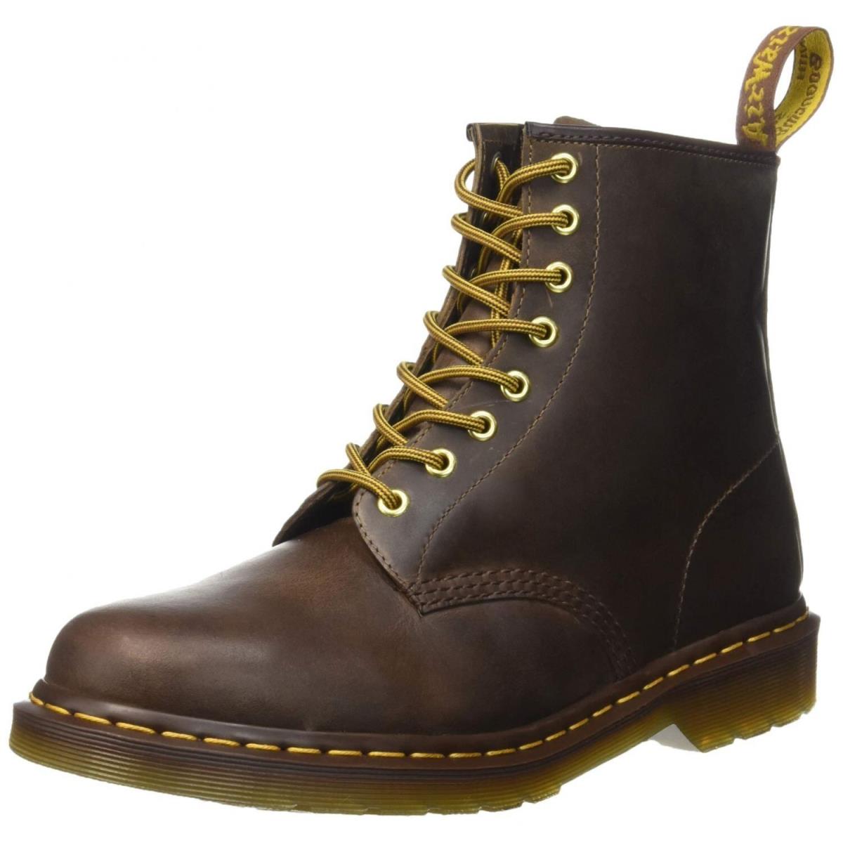 Dr. Martens 1460 Aztec Crazy Horse Leather Boots 8-Eye Distressed Style - Aztec