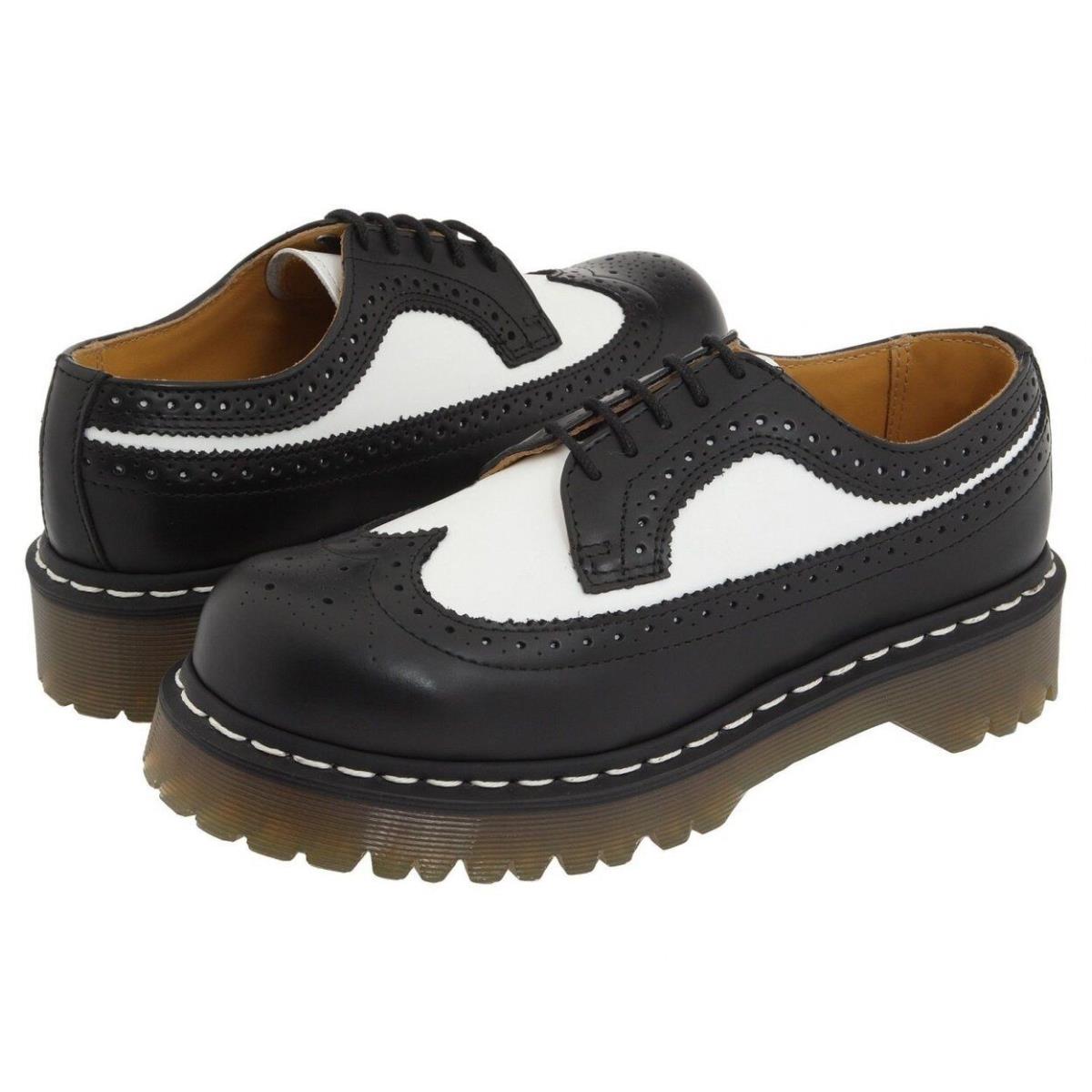 Dr. Martens - 3989 Brogue Bex 3-Eye Leather Wingtip Shoe For Men Black Smooth 5