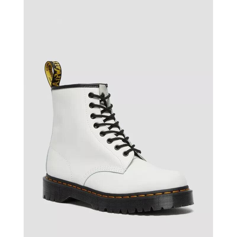 Dr. Martens 1460 Bex Smooth Leather Lace UP Boots White Shoes Size 6