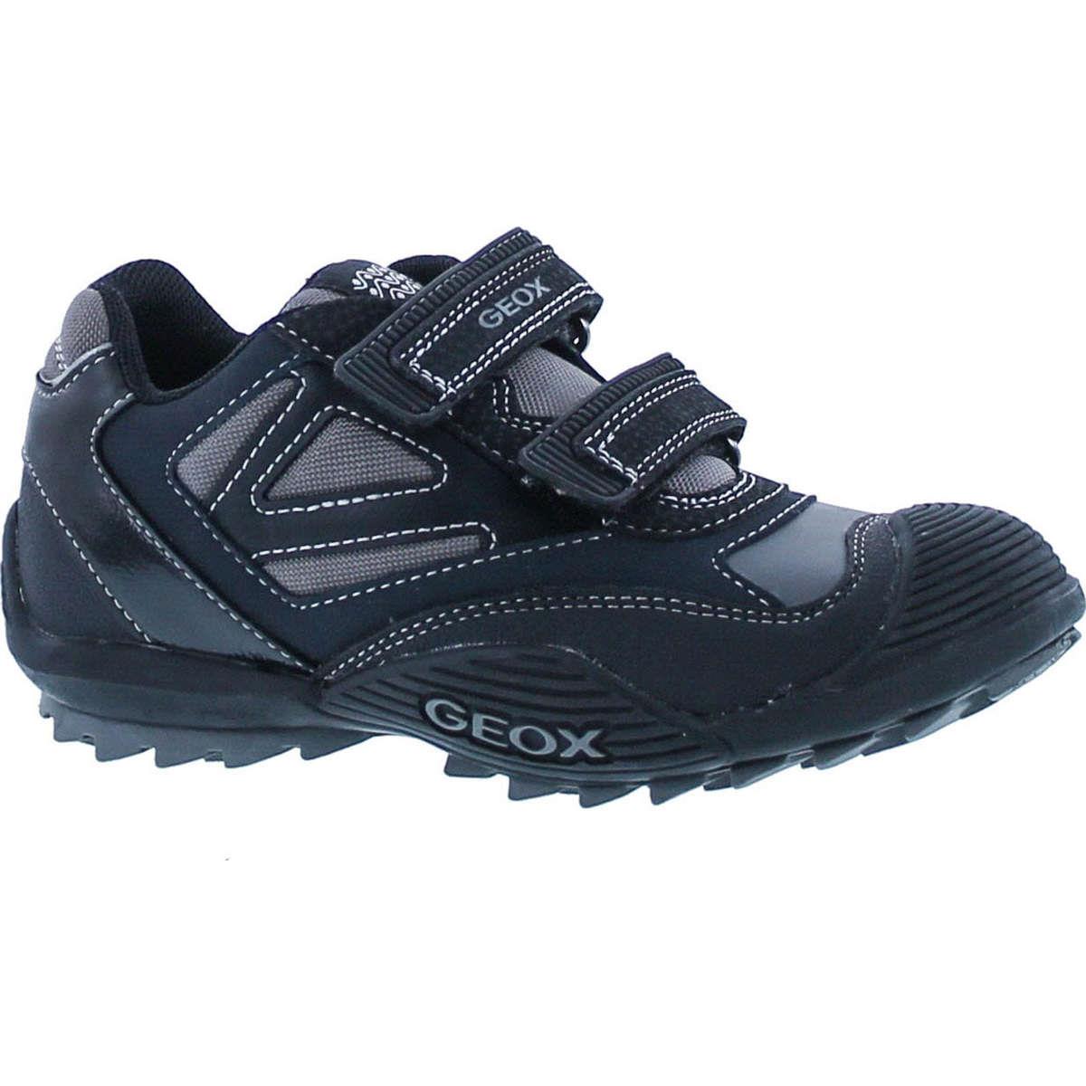 Geox Boys Savage Breatheable Fashion Sneakers Black/Dark Gray