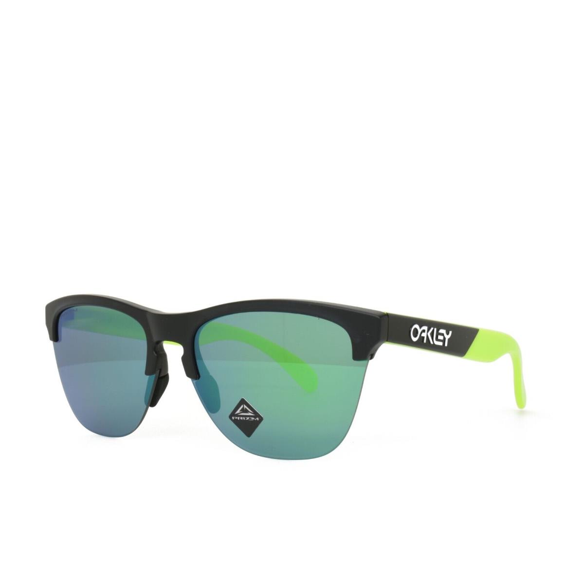 Oakley Sunglasses Frogskins Lite 9374-2963 Matte Black Bright Green Prizm Jade - Frame: Black, Lens: Green