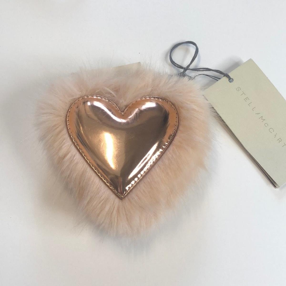 Stella Mccartney Pale Pink Rose Gold Fur Keycha