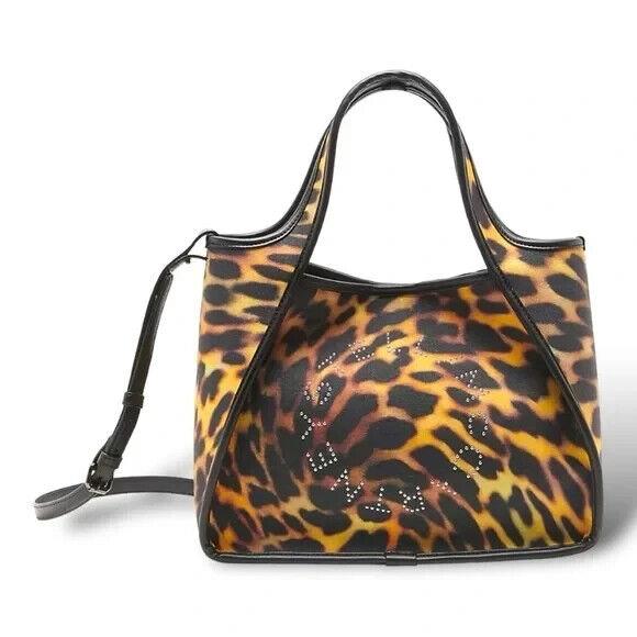 Stella Mccartney Women`s Leather Cheetah-print Crossbody Tote