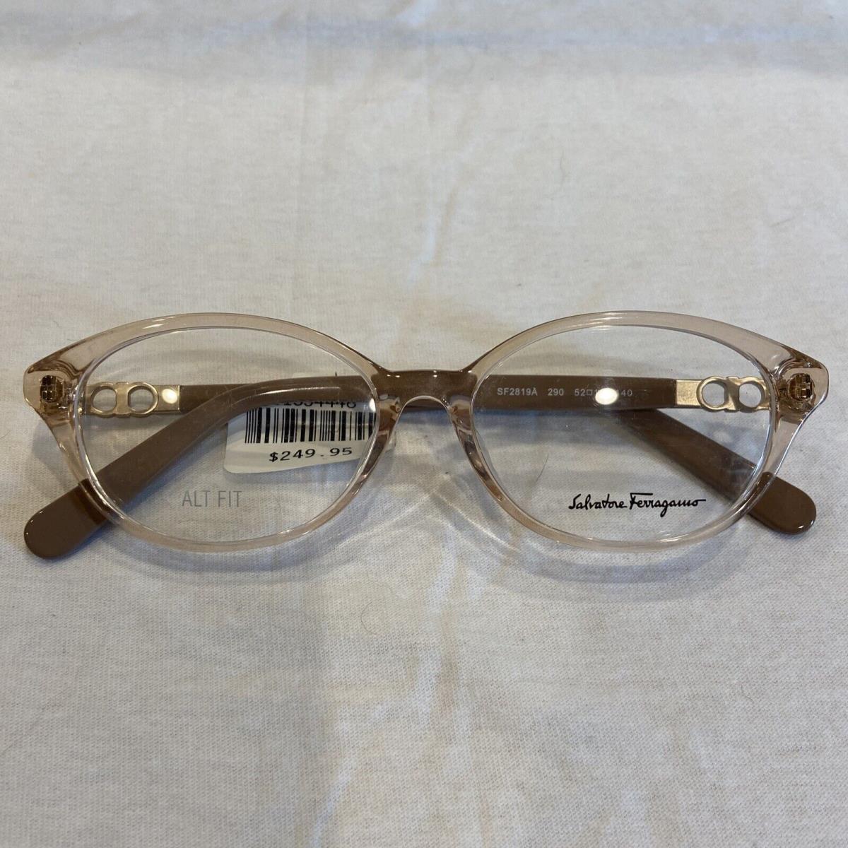 Salvatore Ferragamo SF2819A 290 Brown Crystal Eyeglasses Frames 52 15-140 Italy