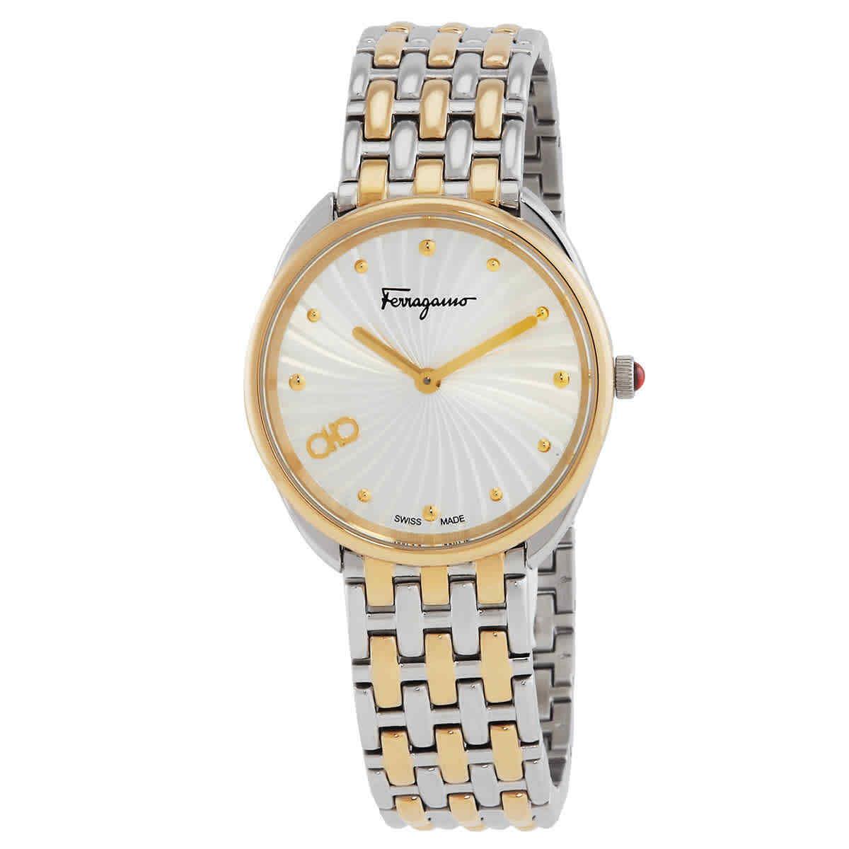 Ferragamo Cuir Quartz Silver Dial Ladies Watch SFYN00920