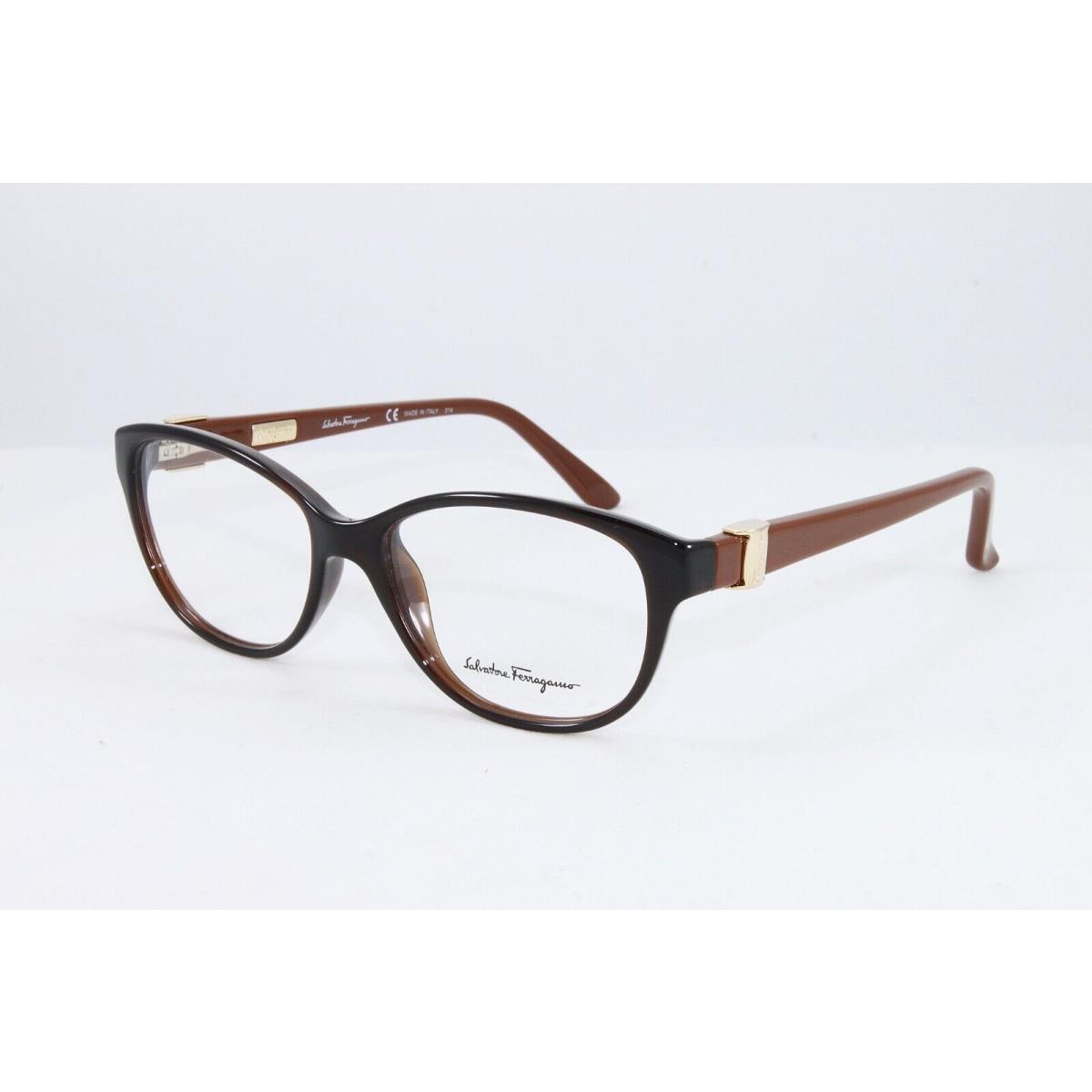 Salvatore Ferragamo Women`s Eyeglasses SF2711-210 Brown Cat Eye Frames 52mm