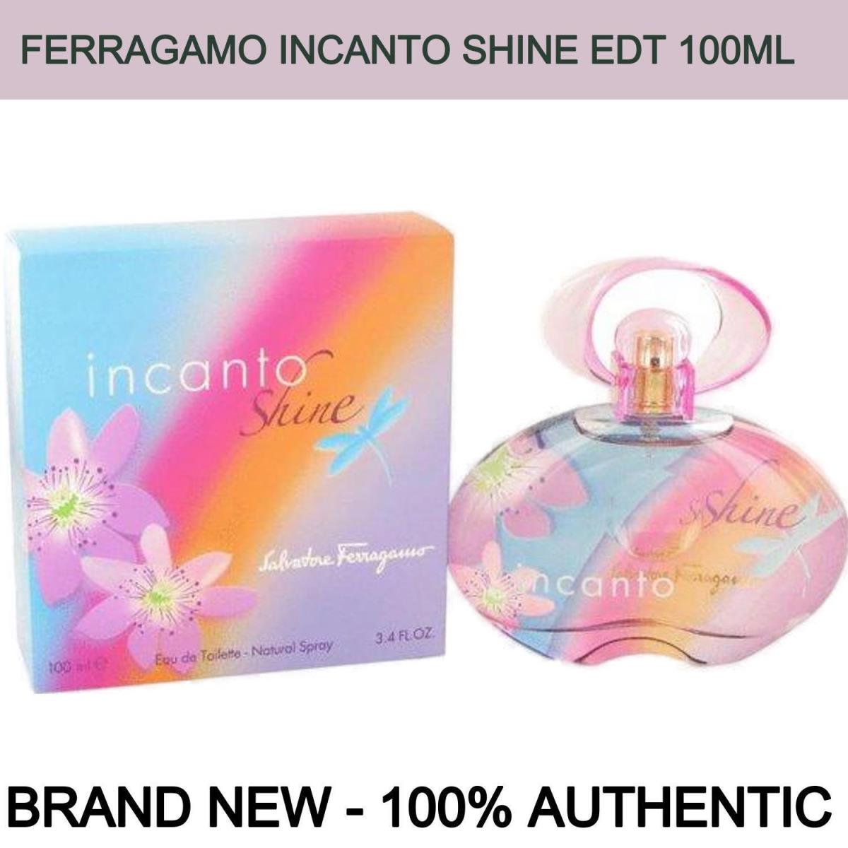 Salvatore Ferragamo Incanto Shine Eau de Toilette For Women 3.4oz Spray