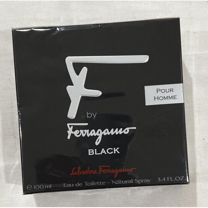 F by Ferragamo Black Salvatore Ferragamo Eau de Toilette Spray 3.4 FL Oz-new