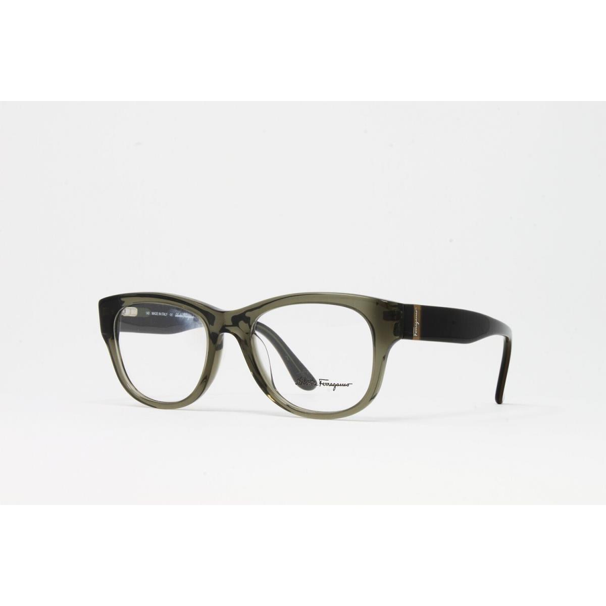 Salvatore Ferragamo Unisex Eyeglasses SF2618 315 Crystal Khaki Green 50mm