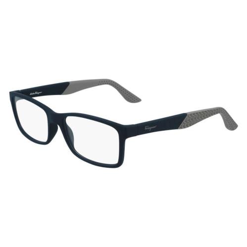 Salvatore Ferragamo SF 2908 401 Matte Blue Grey Eyeglasses 56/17/150