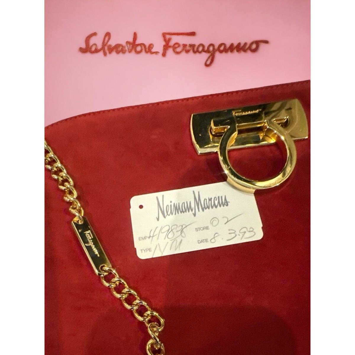 Salvatore Ferragamo Gancini Shoulder Red Bag Purse Shoulder Crossbody Hand Bag