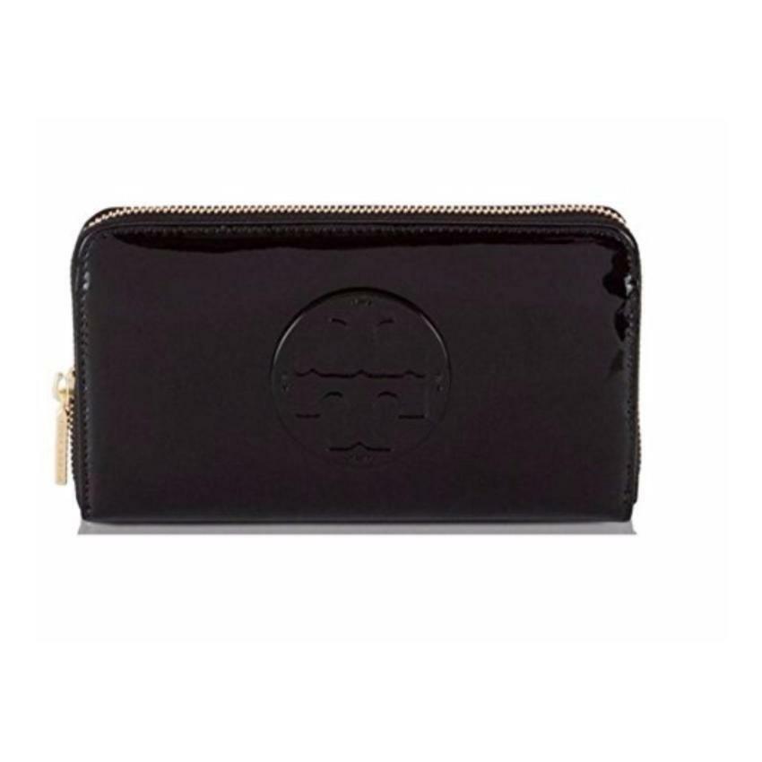 Tory Burch Charlie Zip Continental Wallet OS Black
