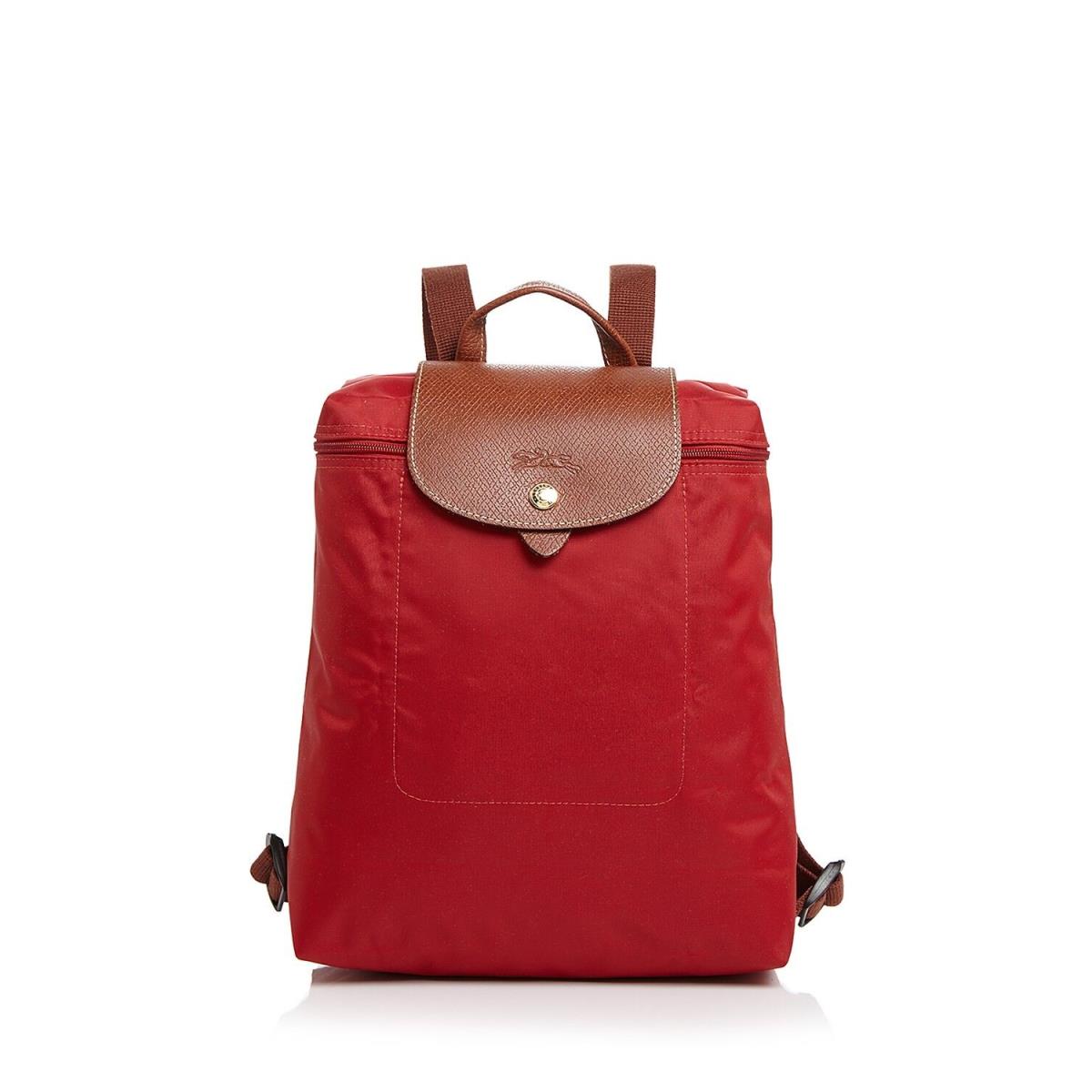 Longchamp Le Pliage Nylon Foldable Travel Backpack 1699089545 Red