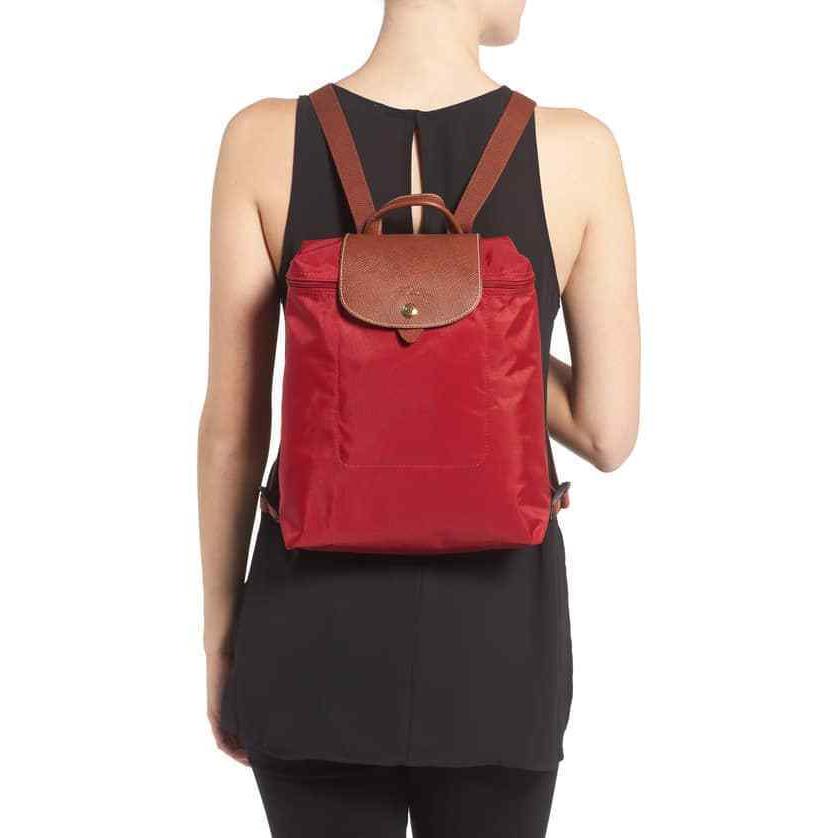 Longchamp Le Pliage Nylon Foldable Travel Backpack 1699089545 Red Fash Brands