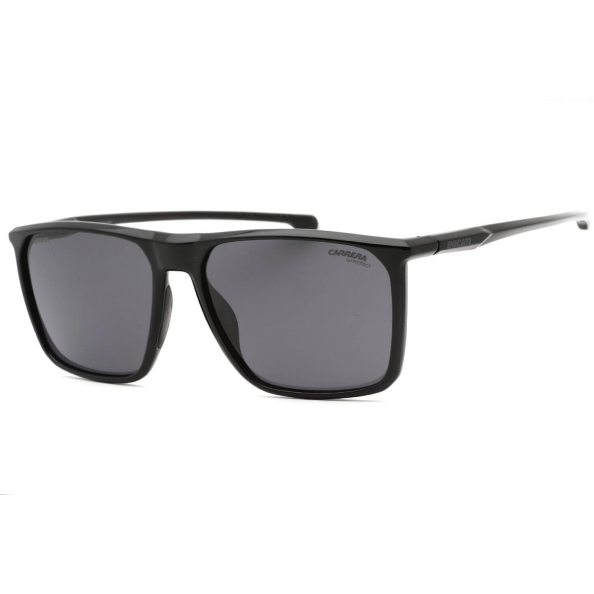 Carrera Carduc 034/S 80A IR Shiny Black Gray Men`s Sunglasses 59-16-145 W/case - Frame: Shiny Black, Lens: Gray