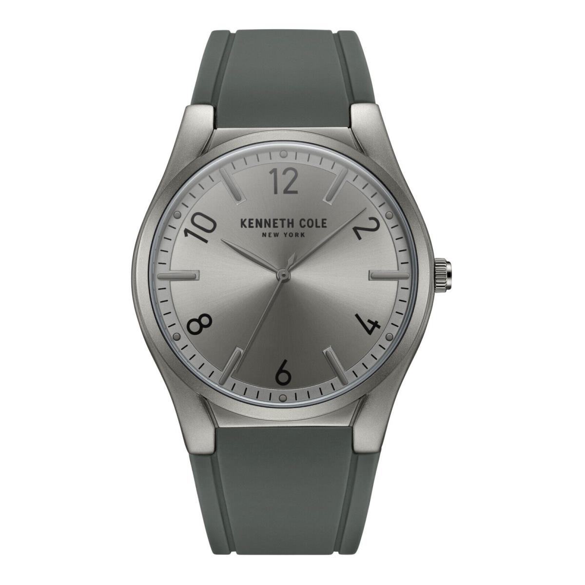 Kenneth Cole York Men`s Watch with Gray Silicone Band KCWGM7002501