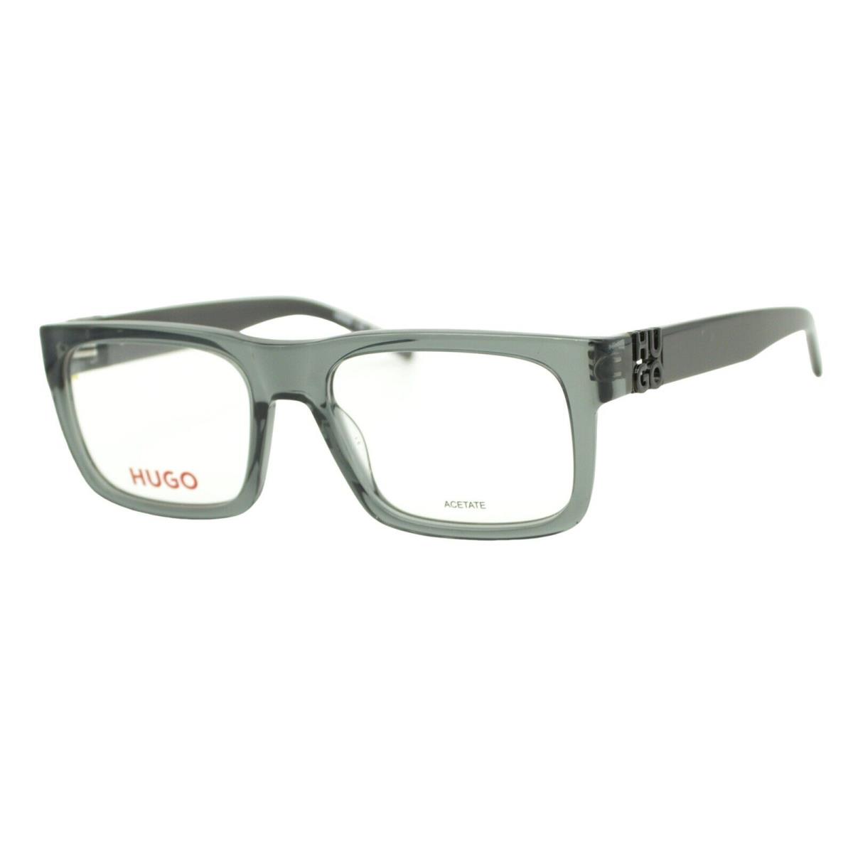 Hugo Boss HG 1257 KB7 Shiny Gray Men s Rectangular Eyeglasses 54-18-140 W/case