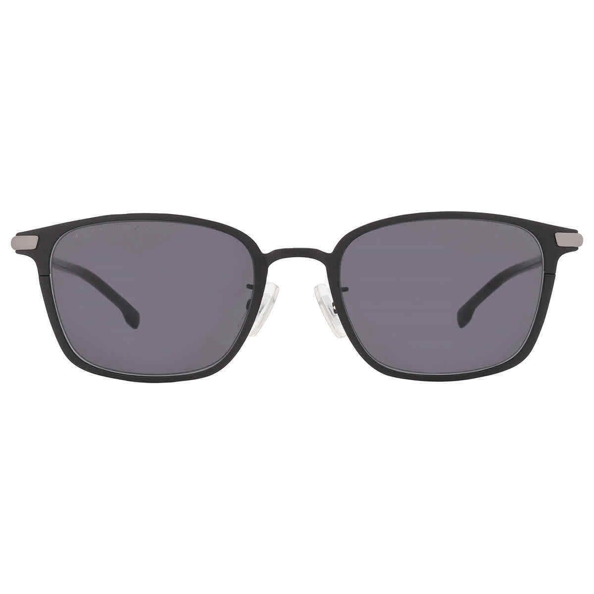 Hugo Boss Grey Square Men`s Sunglasses Boss 1071/F/S 0003 53 Boss 1071/F/S 0003 - Frame: Black, Lens: Grey