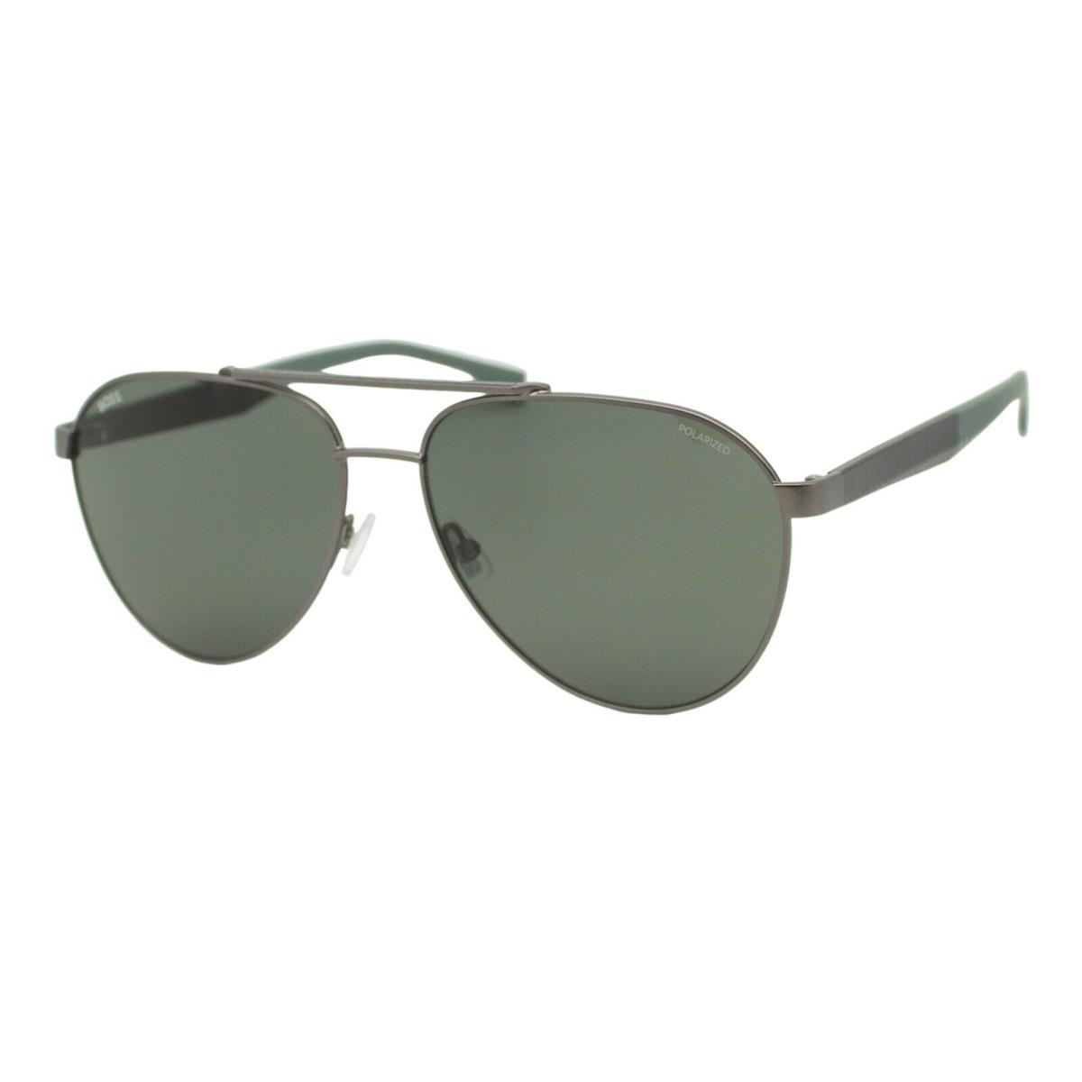 Hugo Boss 1485/S Mfk Gray Green Men`s Polarized Sunglasses 60-15-145 W/case