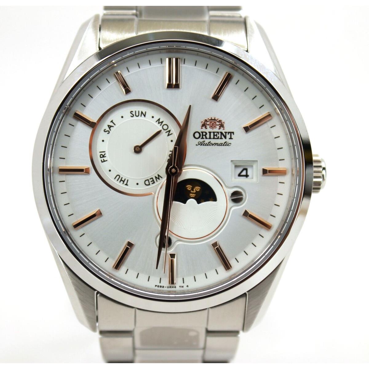 Orient Sun and Moon Automatic White Dial Men`s Watch - RA-AK0306S30B