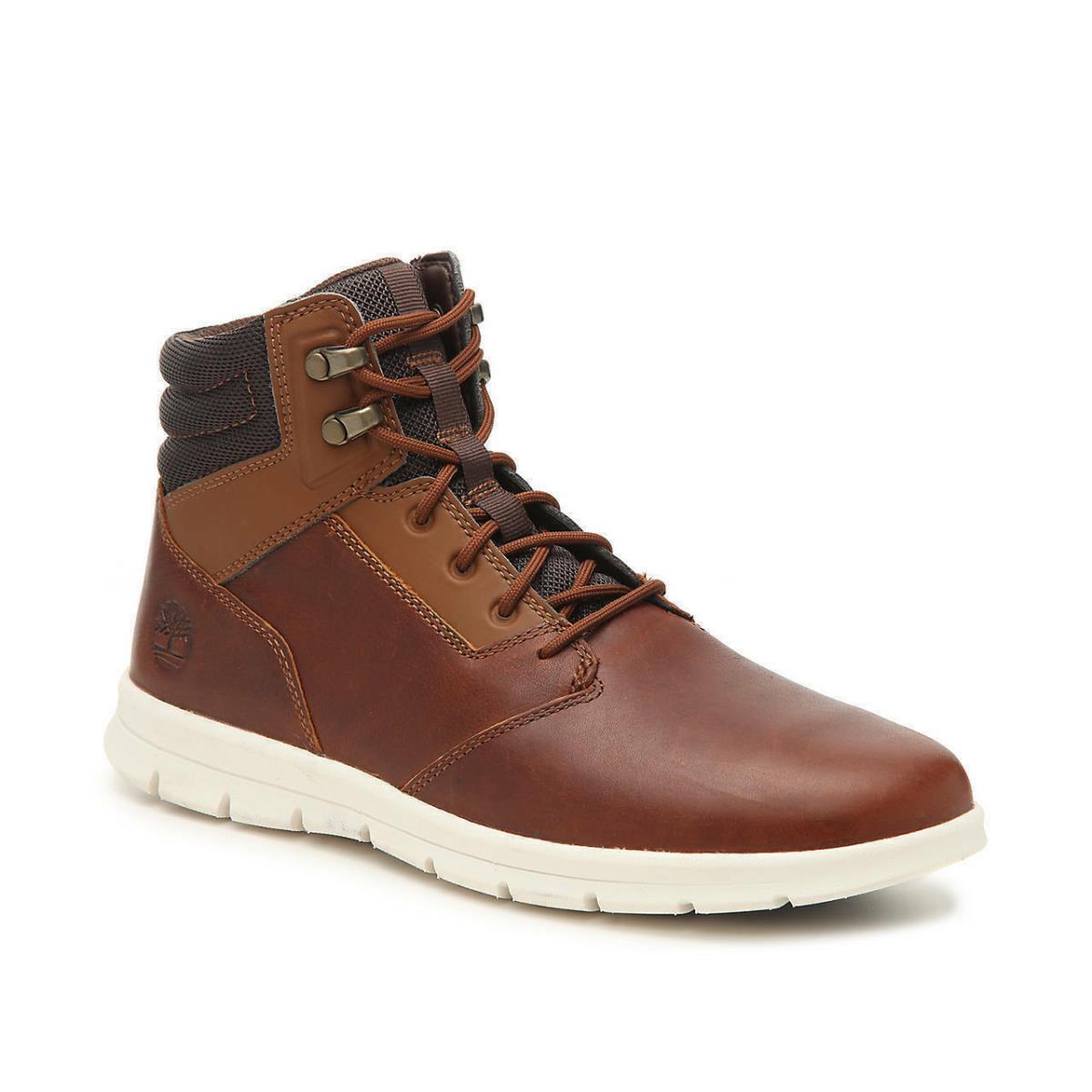 Timberland Men`s Graydon Memory Foam Water Resistant Sneaker Boot Brown A1OEE