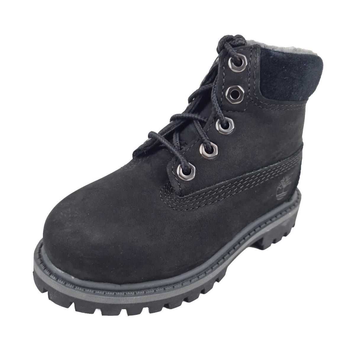 Timberland 6 In Premium Boot Nubuck Black Toddler Waterproof Outdoors Size 11