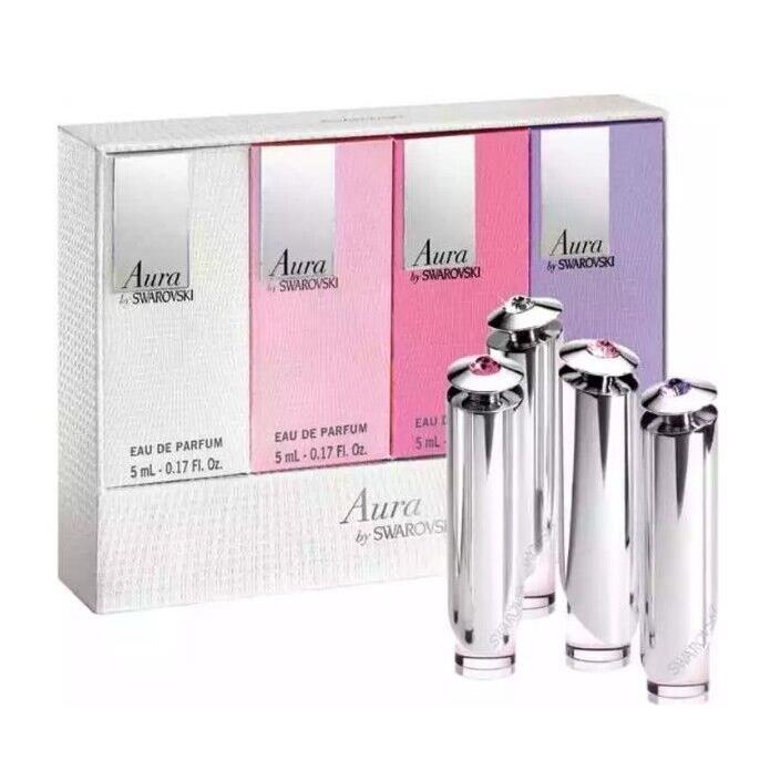 Swarovski Aura For Women Perfume 4 Pcs Miniature Collectiable Gift Set