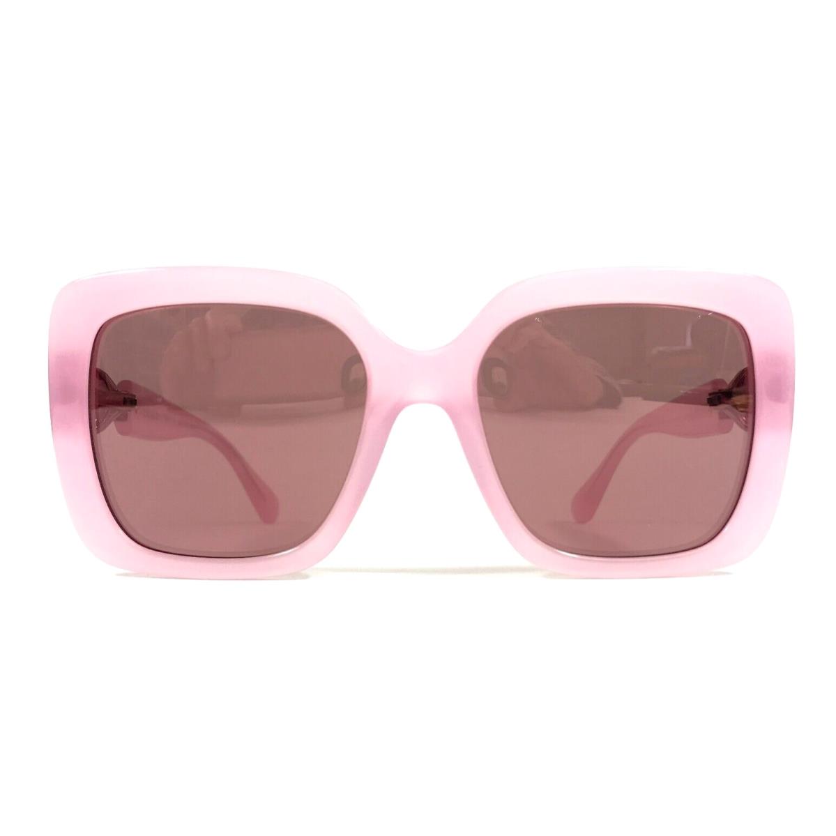 Swarovski Sunglasses SK6001 20019L Transparent Pink Square Frames w/ Pink Lenses