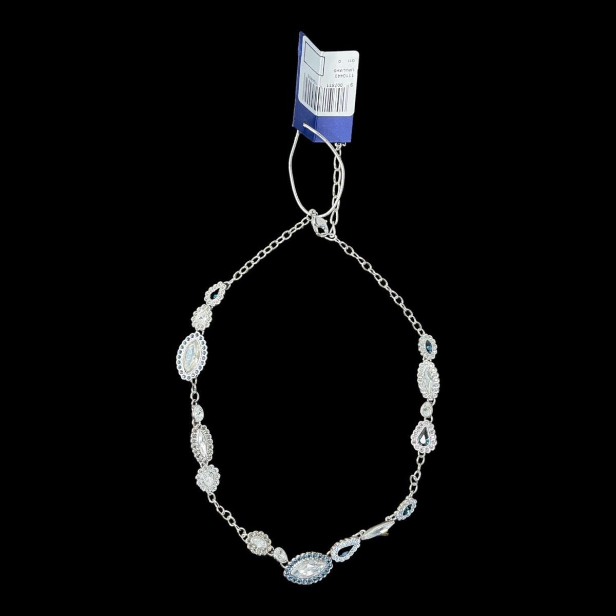 Swarovski Crystal Necklace Clear Blue Gray Rare 1110440