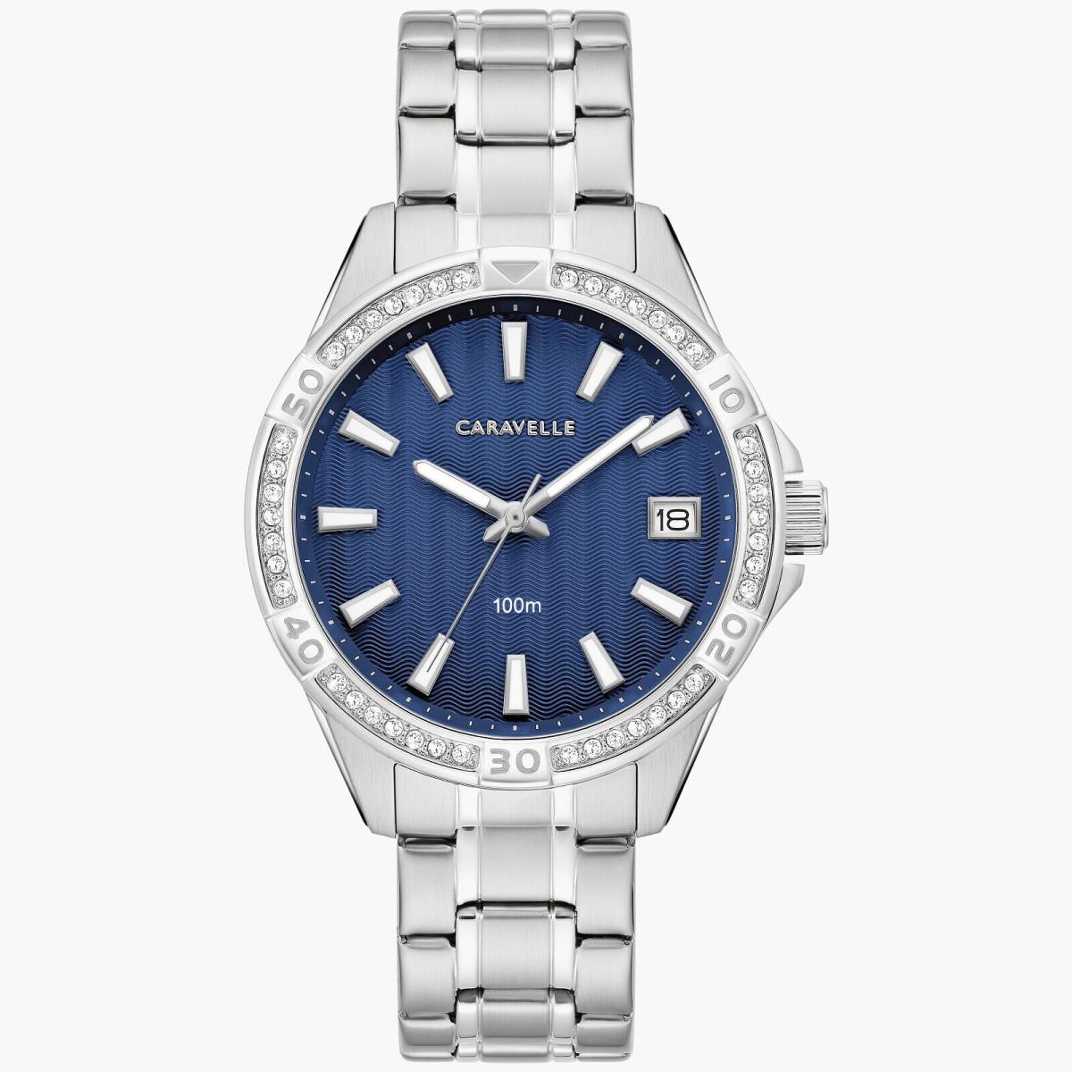 Caravelle by Bulova Women`s 43M122 Aqualuxx Blue Dial Stainless Watch